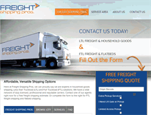 Tablet Screenshot of freightshippingpros.net