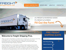 Tablet Screenshot of freightshippingpros.com